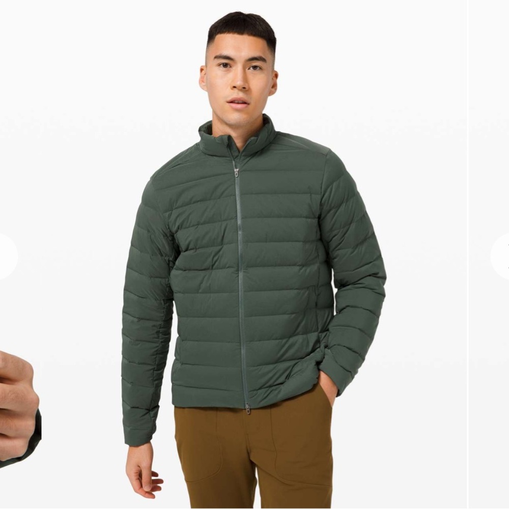 NWOT(XL) Lululemon Navigation Goose Down Puffer Jacket Coat Smoked Spruce Green